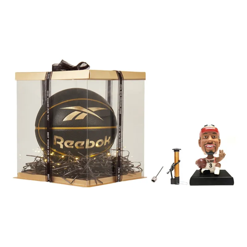 Reebok PU Basketball Black Gold Size 7 Training Unisex-8
