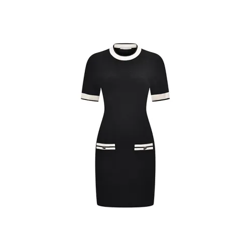 RARE Short-Sleeved Dresses Women's Black