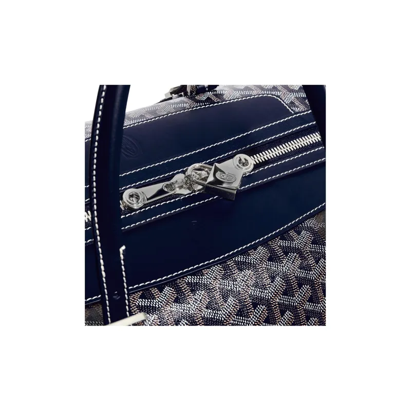 GOYARD Bowling Canvas With Leather Travel Backpack Sports Backpack Unisex Navy-2
