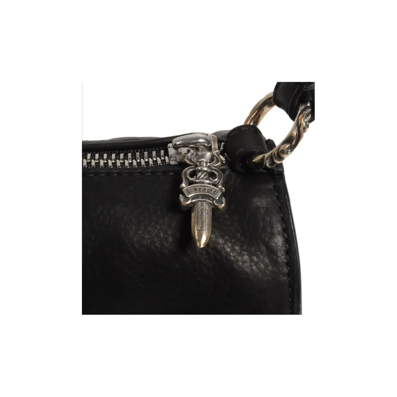 Chrome Hearts Leather Shoulder Bag Crossbody Bag Women's Black-8