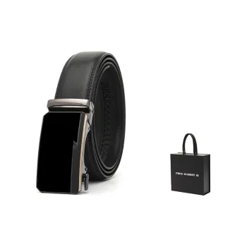 FREE RABBITⅡ Business Automatic Buckle For Young And Middle-Aged Leather Belts Men's 3.5cm