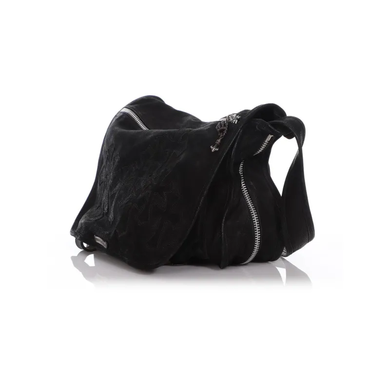 Chrome Hearts Leather Shoulder Bag Crossbody Bag Women's Black-2