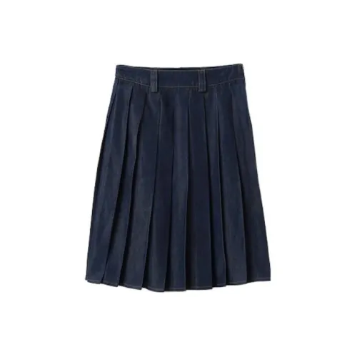 MIU MIU Casual Long Skirts Women's Blue