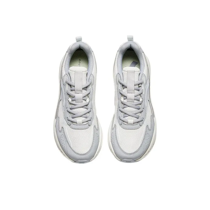 Anta Lightweight Low Top Running Shoes Women's White Gray-2