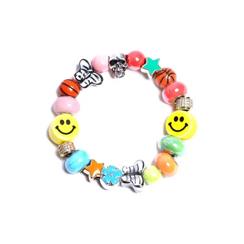 LUXTA Multicolor Hip Hop Trendy Fashion Chinese Style Trend Butterfly Skull Element Bracelets Unisex-1
