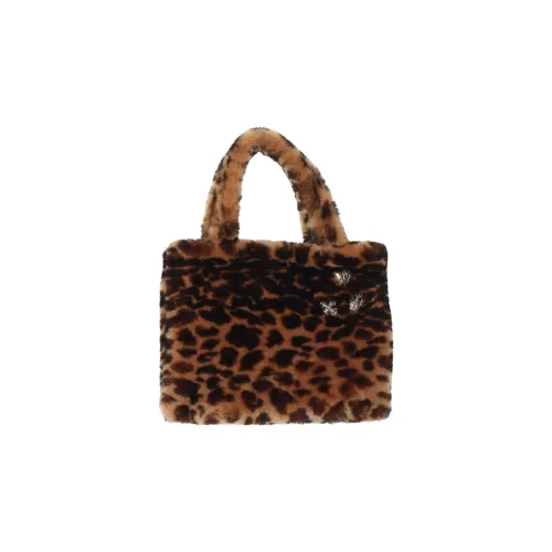 Chrome Hearts Leather Tote Bag Shopping Bag Handbag Mini Women's Leopard Print