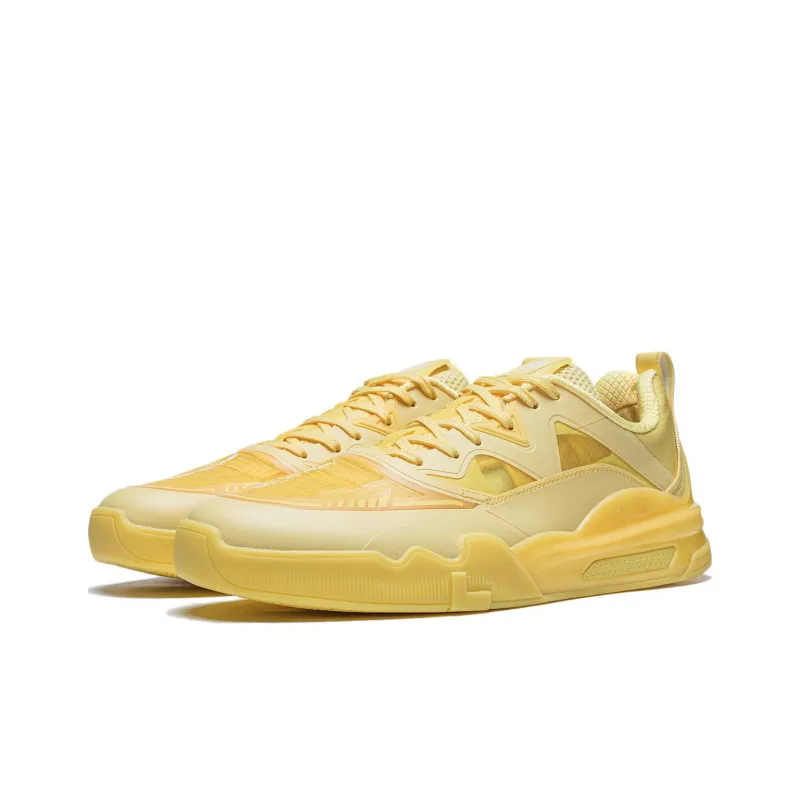 LiNing LINGTENG Lightweight And Breathable Low Top Skateboard Shoes Men's Popcorn Yellow-2