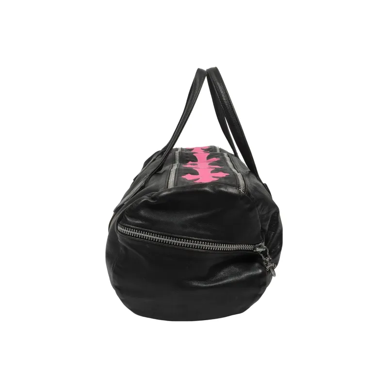 Chrome Hearts Leather Bucket Bags Handbags Unisex Black/Pink-2