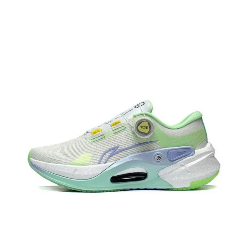 LiNing Furious Rider 7.0 PRO Anti Slip Wear Resistant Low Top Running Shoes Women's Green White Blue-0