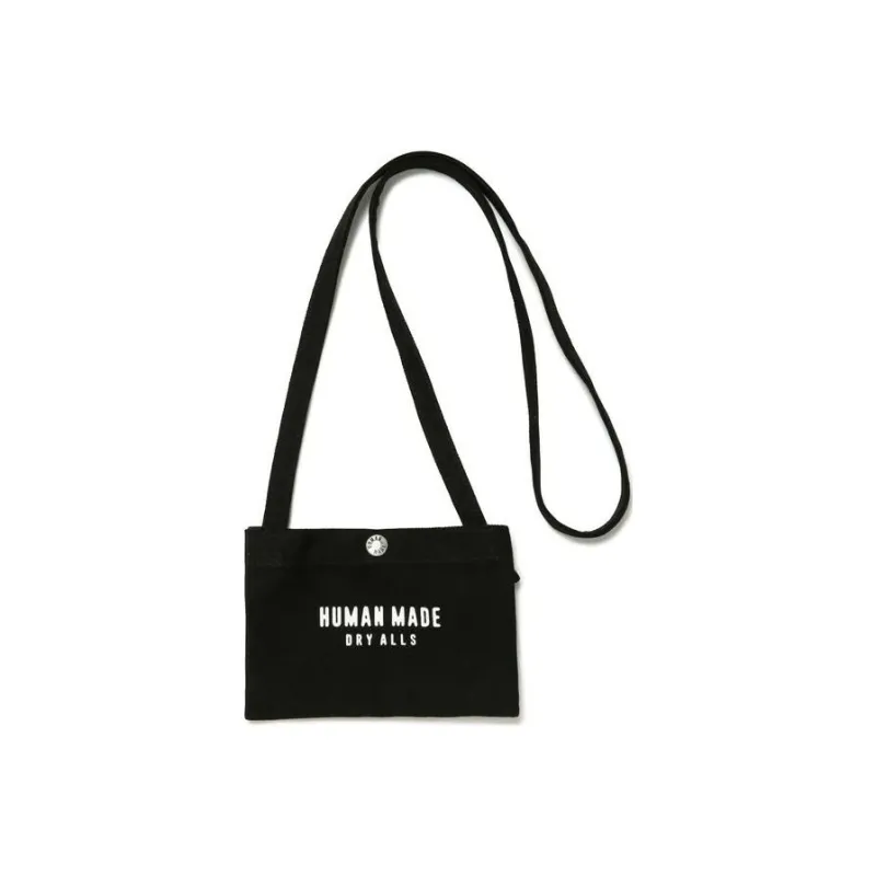 HUMAN MADE Cotton Shoulder Bag Unisex Black-1