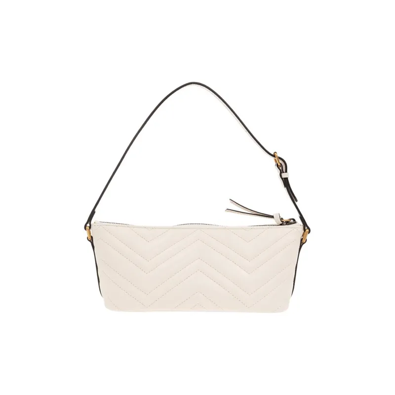 GUCCI GG Marmont Leather Handbags Shoulder Bags Women's White-4