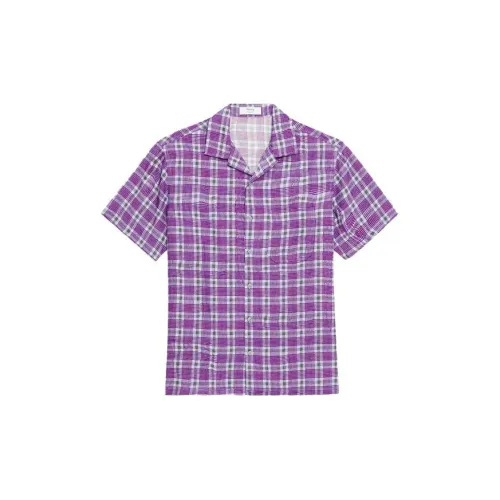 THEORY Designer Co-authored Collection Shirts Men Purple