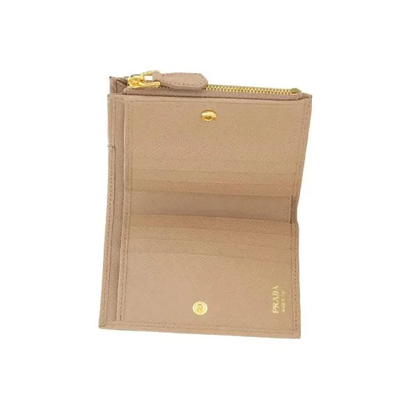 PRADA Leather Wallet Regular Women's Light Umber-3