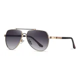 Black Lens with Bright Gold Frame