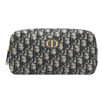 DIOR 30 Montaigne Oblique Jacquard Fabric Clutch Regular Women's Blue