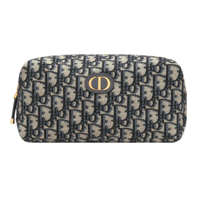 DIOR 30 Montaigne Oblique Jacquard Fabric Clutch Regular Women's Blue-0