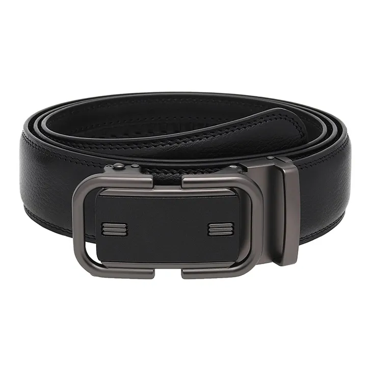 FREE RABBITⅡ Automatic Buckle Business Youth Formal Leather Belts Men's 3.5cm-1