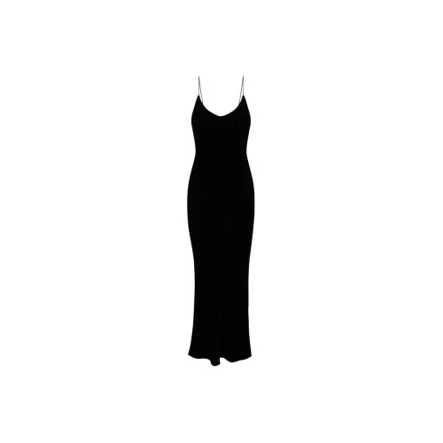 Réalisation Par Slip Dresses Women's Black Velvet