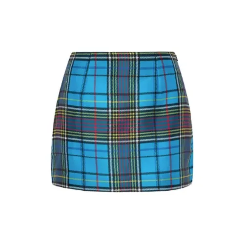 Réalisation Par Casual Short Skirts Women's Vintage Plaid