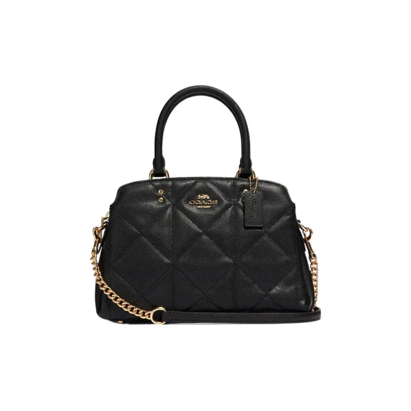 COACH Lillie Leather DaiFeng Bag One Shoulder Handbag Mini Women's Black-0