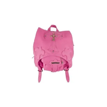 Chrome Hearts Leather Backpack Regular Women's Pink