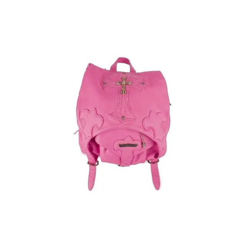 Chrome Hearts Leather Backpack Regular Women's Pink-0