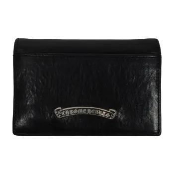 Chrome Hearts Leather Coin Purses Wallets Unisex Black