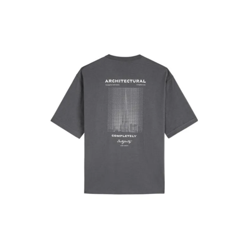 GXG Urban Aesthetics Of The Blockbuster Weaving Series T-Shirts Men Smoke Gray-1