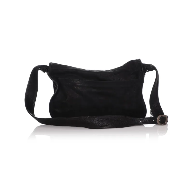 Chrome Hearts Leather Shoulder Bag Crossbody Bag Women's Black-4