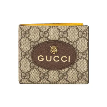 GUCCI Neo Vintage Bi Fold Wallet Ebony/New Maple Crop