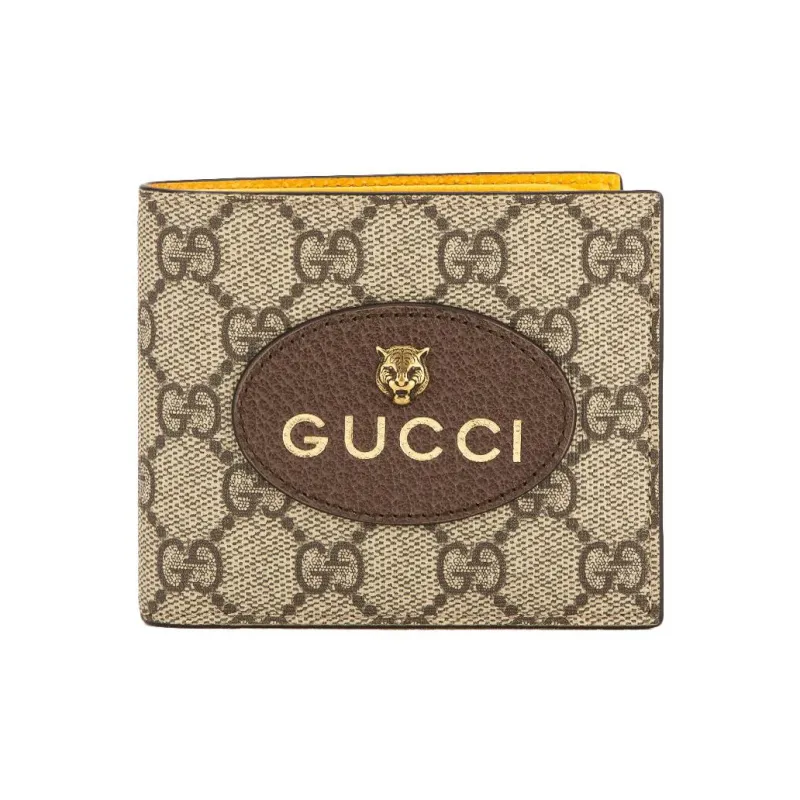 GUCCI Neo Vintage Bi Fold Wallet Ebony/New Maple Crop-0