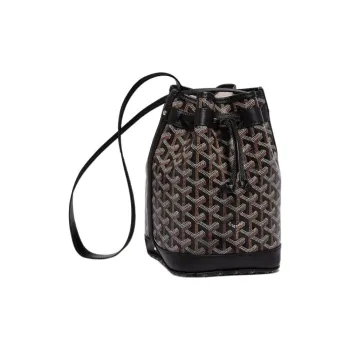 GOYARD Petit Flot Canvas With Leather Bucket Bag, Shoulder Bag Women's