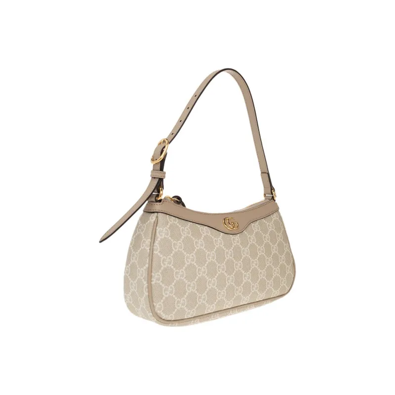 GUCCI Ophidia Canvas With Leather Canvas Bag, Shoulder Bag, Handbag Trumpets Women's Beige/White-2