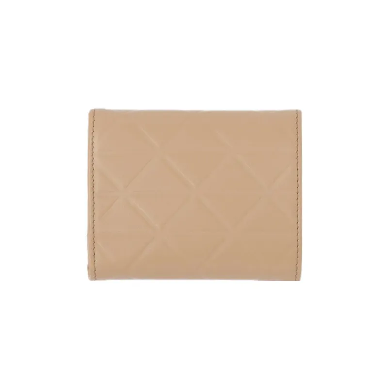 PRADA Leather Wallet Mini Women's Sand Beige Yellow-1