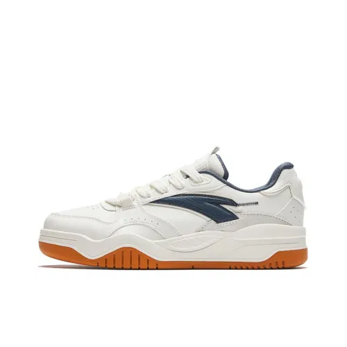 Anta Wave Shoes Height Increasing Low-Top Skateboard Shoes Women's White Blue Brown