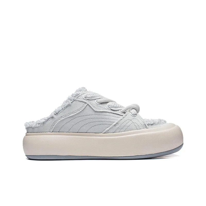 LiNing Puff Mule Anti Slip Wear Resistant Low Top Skateboard Shoes Women's Light Lime-1