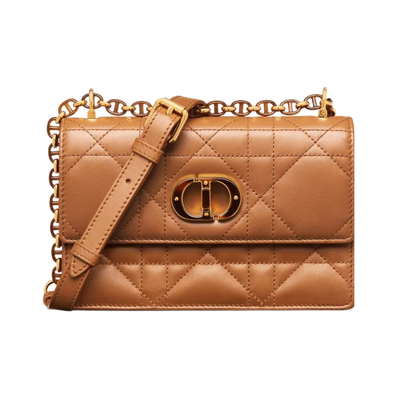 DIOR Caro Calfskin Crossbody Bag Shoulder Bag Women's Brown-0