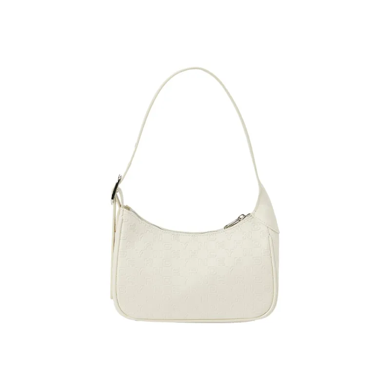 NERDY Elastane Crescent Moon Bag Shoulder Bag Regular Women's Black & Cream & Blue-5