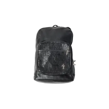 Chrome Hearts Leather Backpack Women's Black