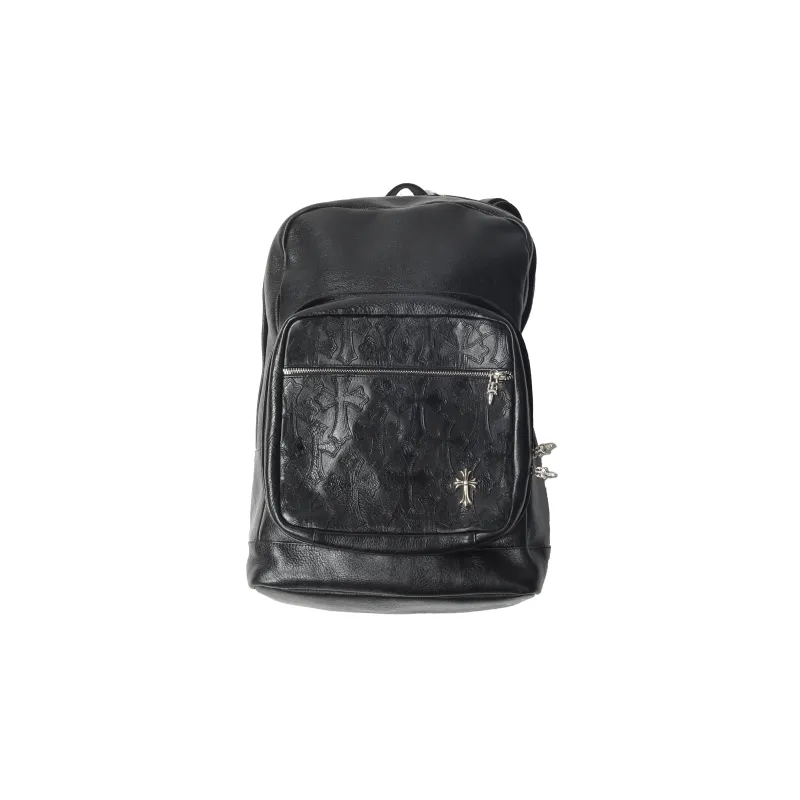Chrome Hearts Leather Backpack Women's Black-0