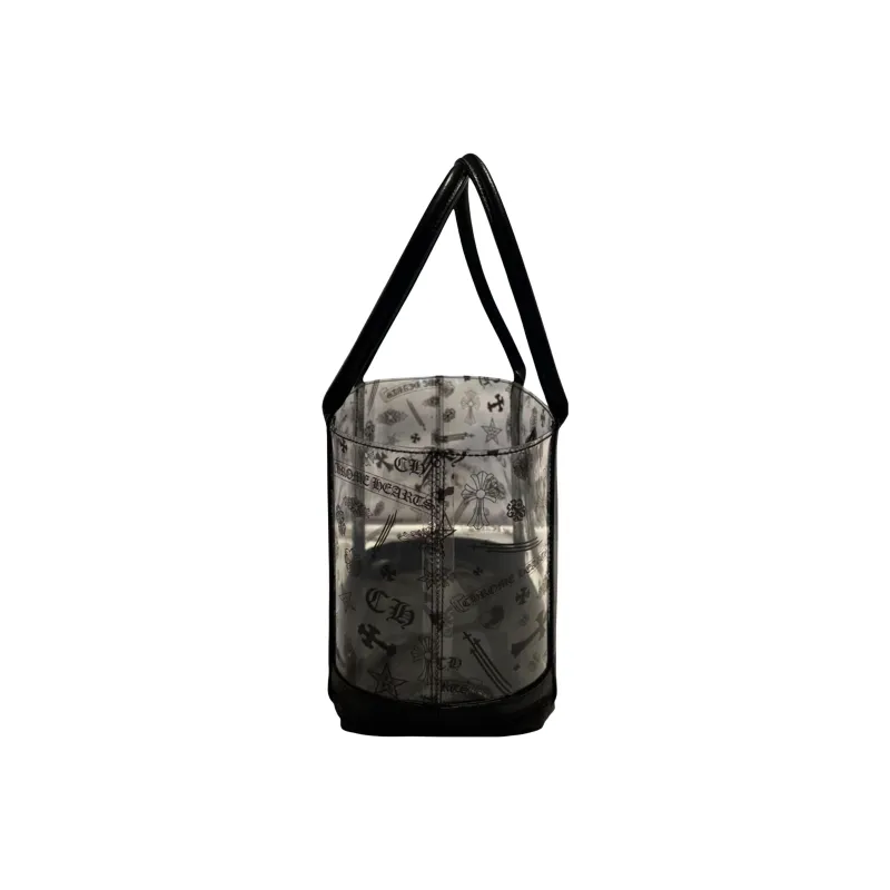 Chrome Hearts Leather Tote Bag Shopping Bag Handbag Women's Black-1