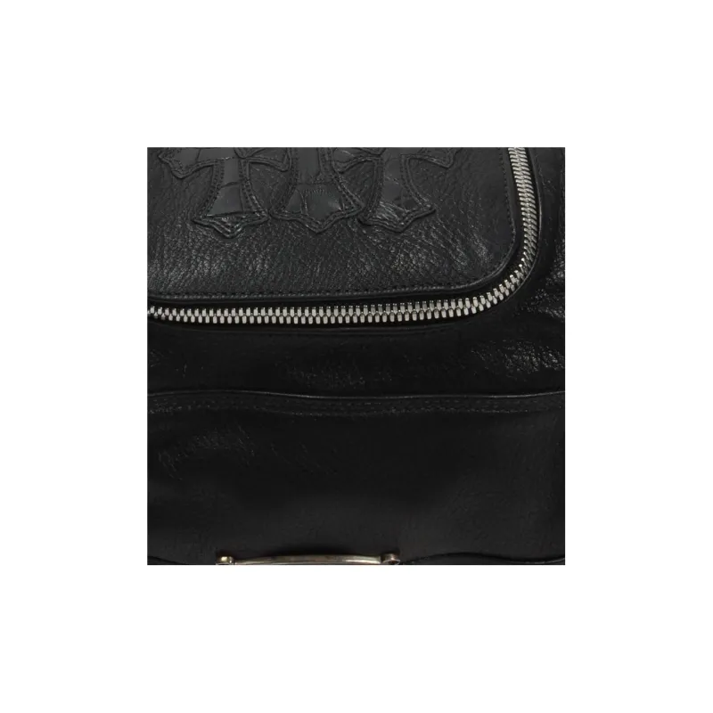 Chrome Hearts Leather Bucket Bags Handbags Unisex Black-5