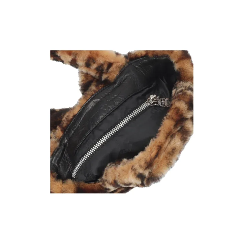 Chrome Hearts Leather Tote Bag Shopping Bag Handbag Mini Women's Leopard Print-2