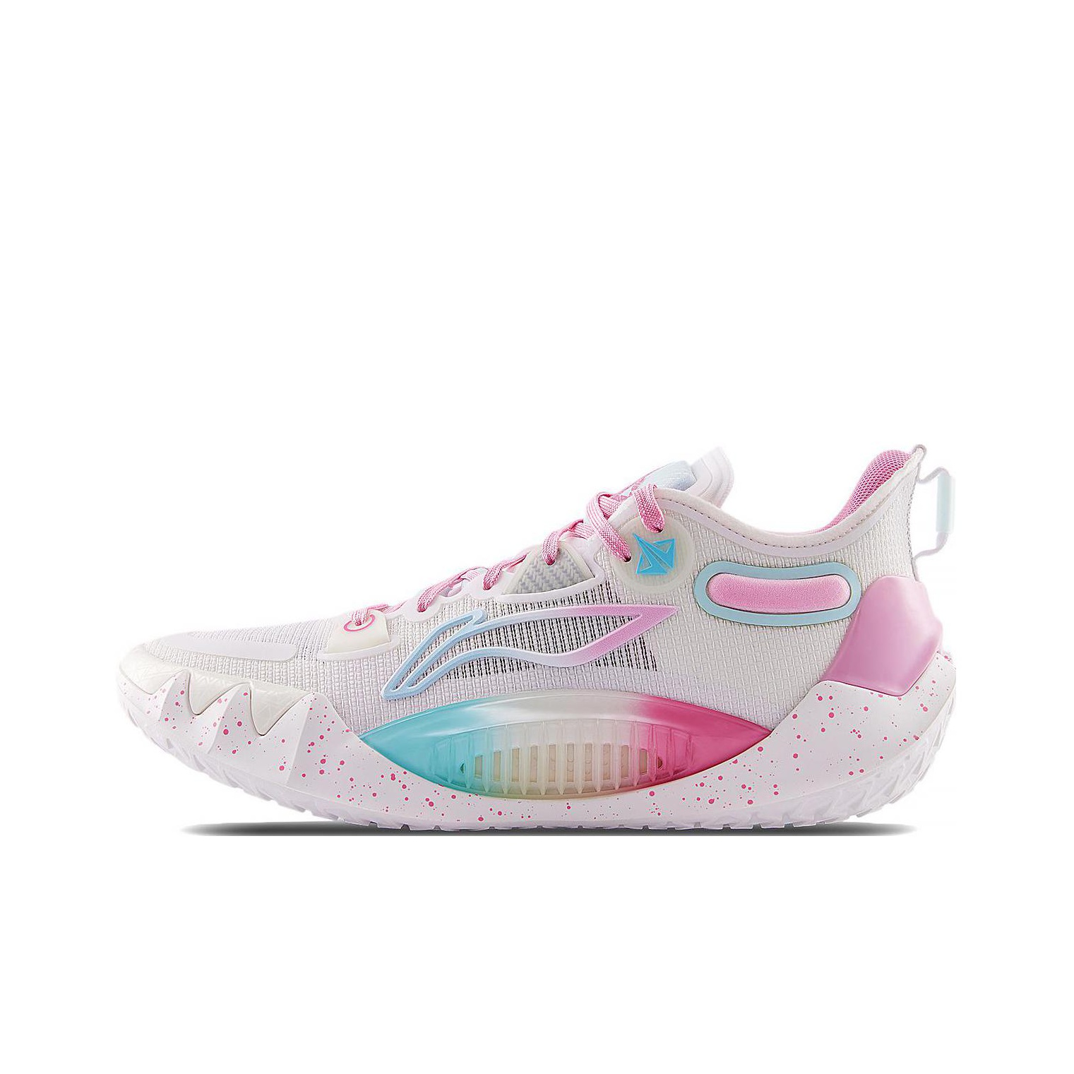 LINING JB1 Basketball Shoes Men Low Top White Blue Pink - POIZON