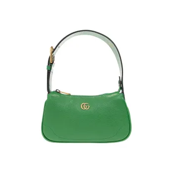 GUCCI Aphrodite Leather Shoulder Bag Mahjong Bag Handbags Shoulder Bags Mini Women's Green