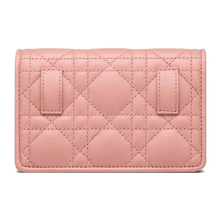 DIOR Lady Dior Sheepskin Clutches Shoulder Bag Crossbody Bag Women's Pink-3