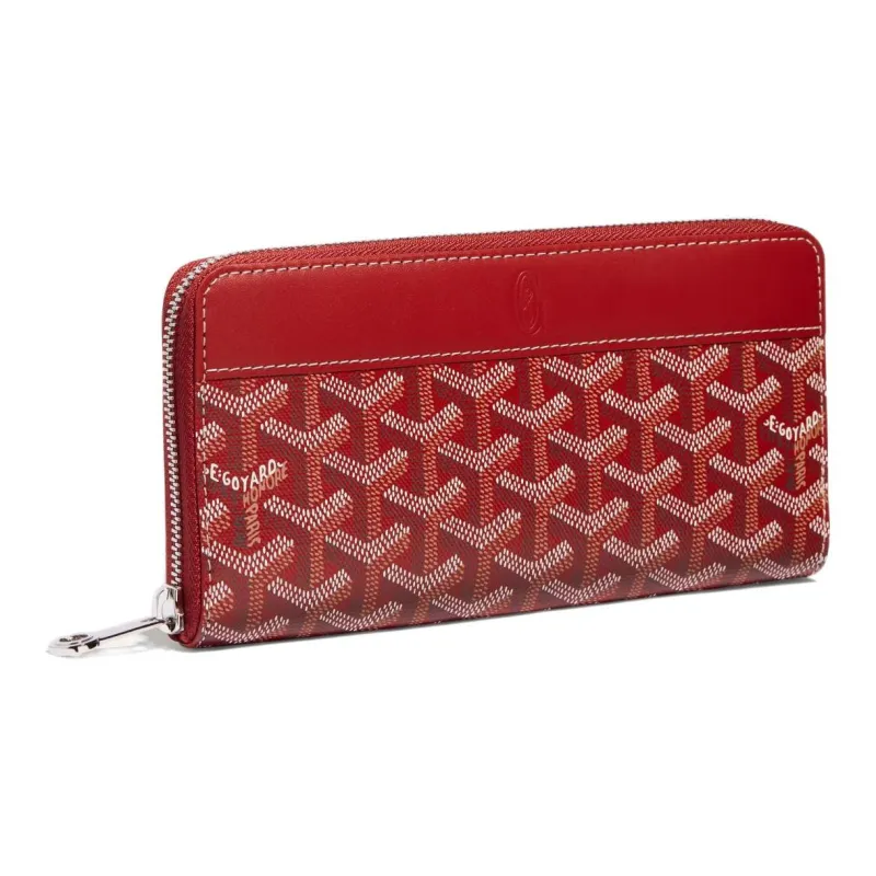 GOYARD MATIGNON Canvas With Leather Clutch Wallet Large Size Unisex 11 Colors-3
