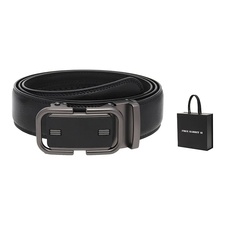 FREE RABBITⅡ Automatic Buckle Business Youth Formal Leather Belts Men's 3.5cm-4