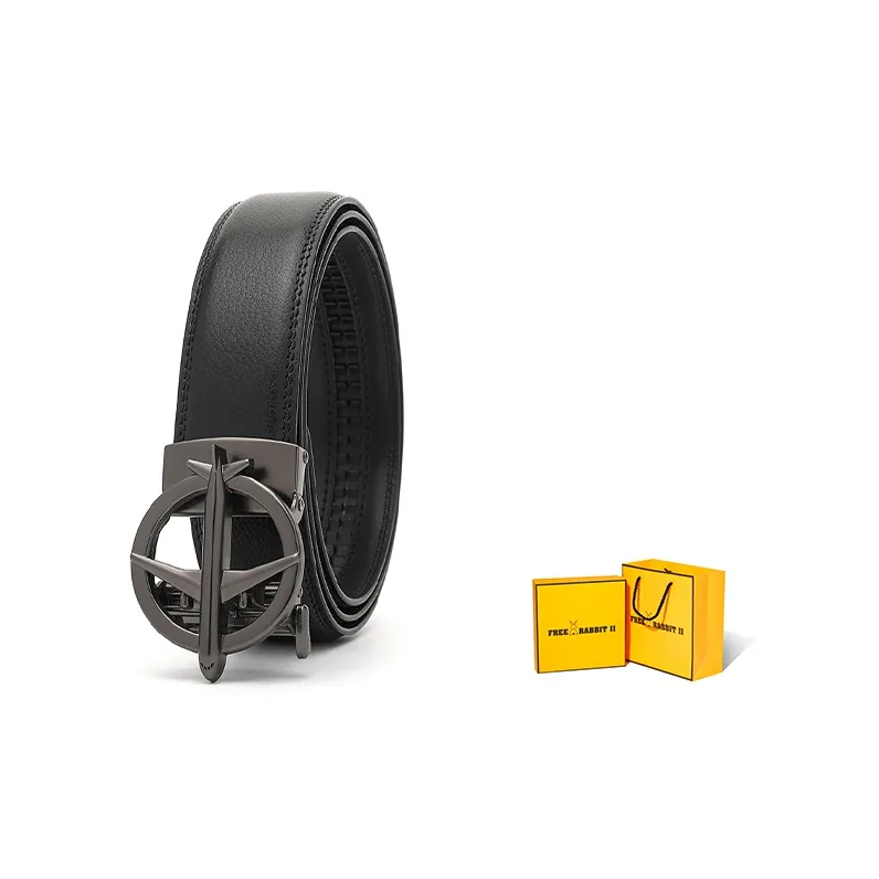 FREE RABBITⅡ Airplane Automatic Buckle Leather Belts Men's-0