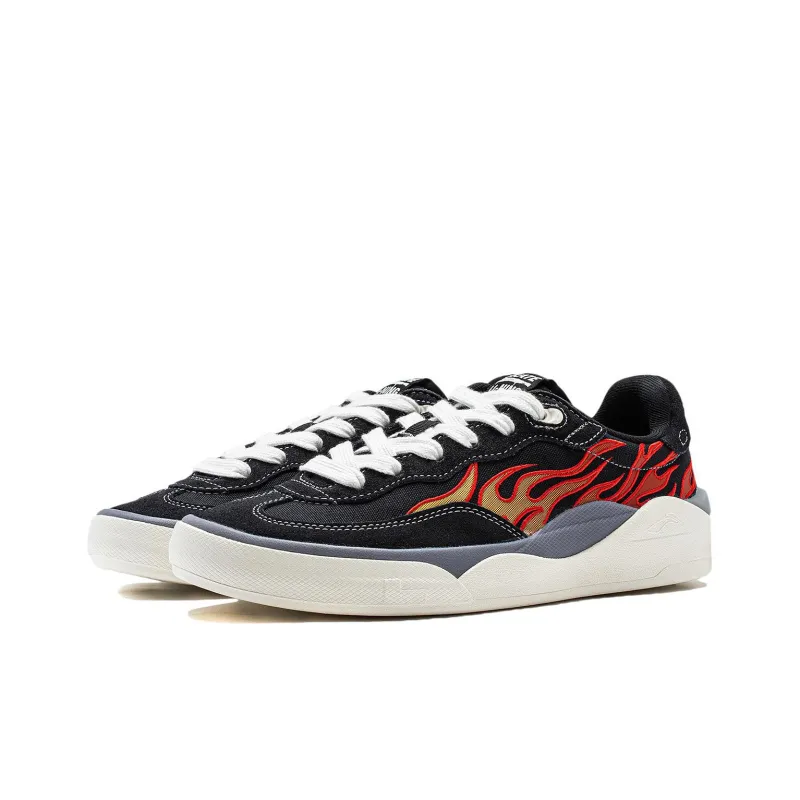 LiNing Skategeneral Wear resistant And Lightweight Low Top Skateboard Shoes Men's Black-2